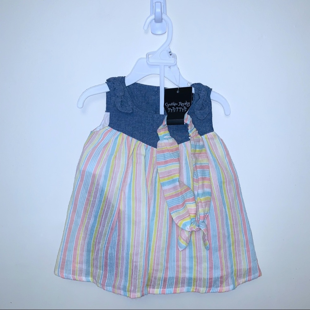 Cynthia Rowley Baby Striped Chambray Dress Size 24